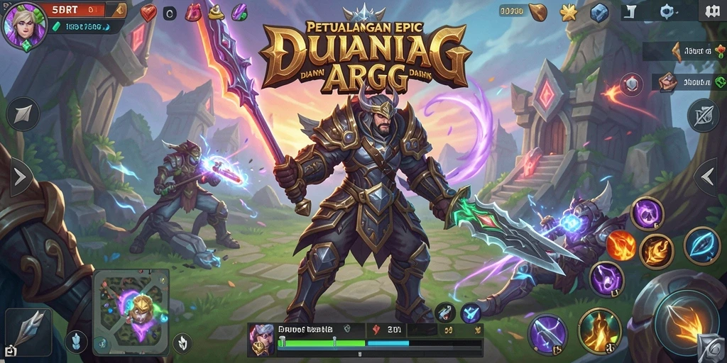 Tampilan gameplay yang menarik dari petualangan ARPG di 5RT.