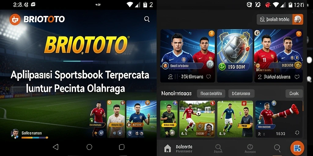 Tampilan utama BRIOTOTO menampilkan berbagai opsi taruhan olahraga.