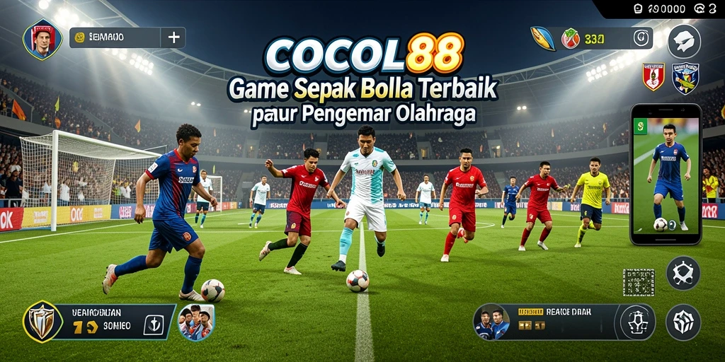 Tampilan menakjubkan dari COCOL88 saat gameplay sepak bola.