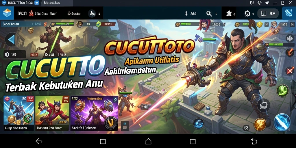 Tampilan antarmuka CUCUTOTO dengan fitur-fitur utility yang canggih.