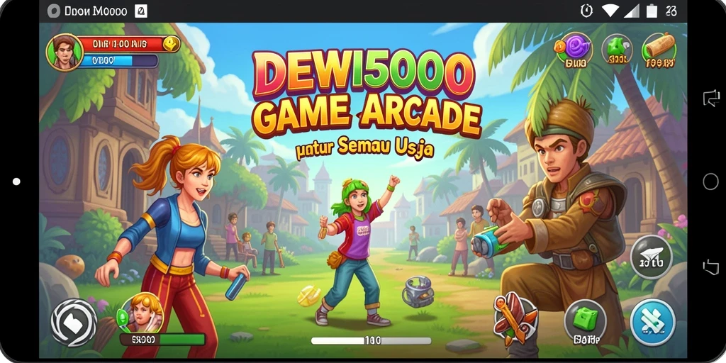 Screenshot gameplay DEWI5000 yang menunjukkan aksi Arcade yang seru.