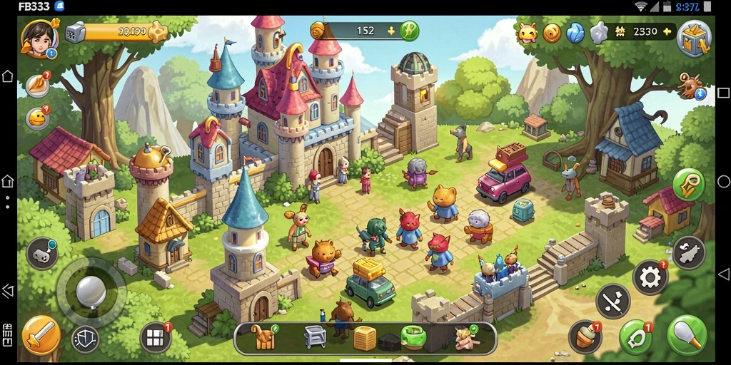 Screenshot gameplay FB333 menampilkan berbagai teka-teki menarik.