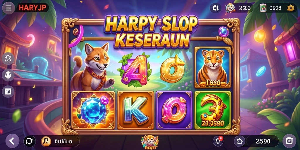 Tampilan menarik dari gameplay Slot HARAPJP yang mendebarkan.
