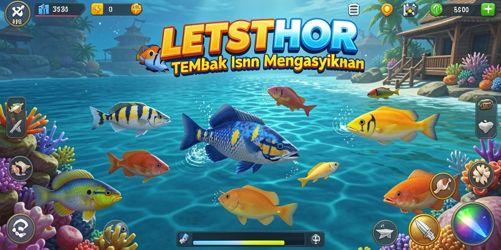 Tangkapan layar LETSTHOR menampilkan aksi menembak ikan yang mendebarkan.