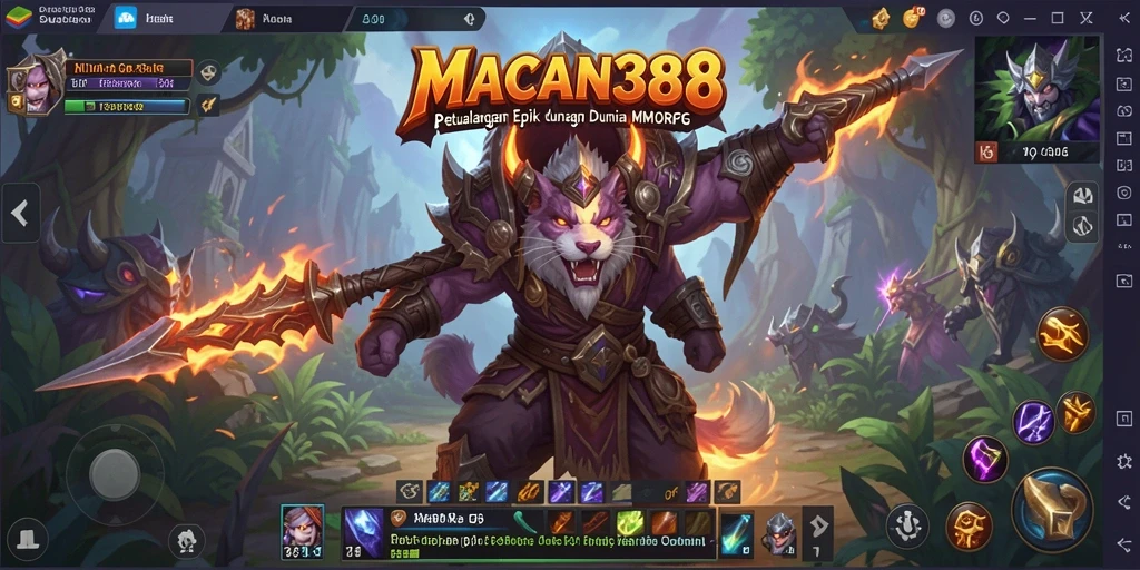Tampilan menarik dari gameplay MMORPG di MACAN388.