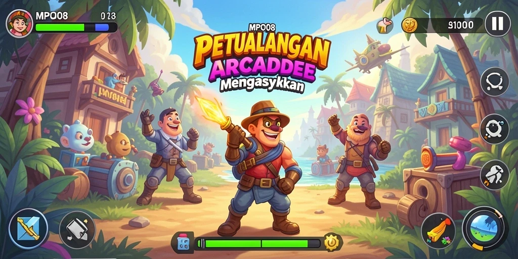 Tampilan menarik dari gameplay MPO08 yang penuh aksi dan petualangan.