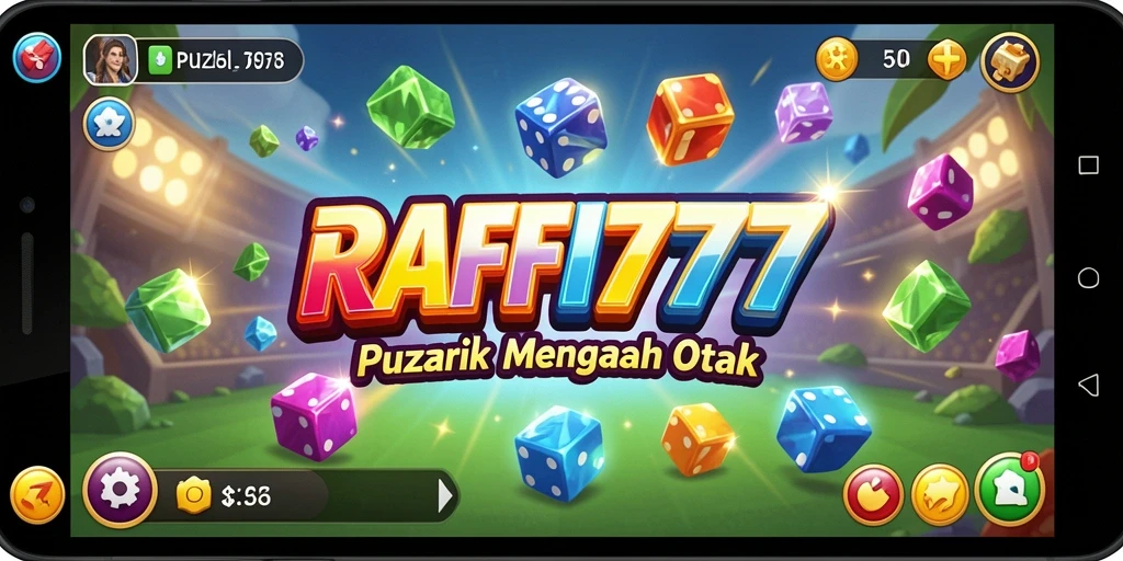 Screenshot menunjukkan gameplay seru dari RAFFI777 yang penuh tantangan puzzle.