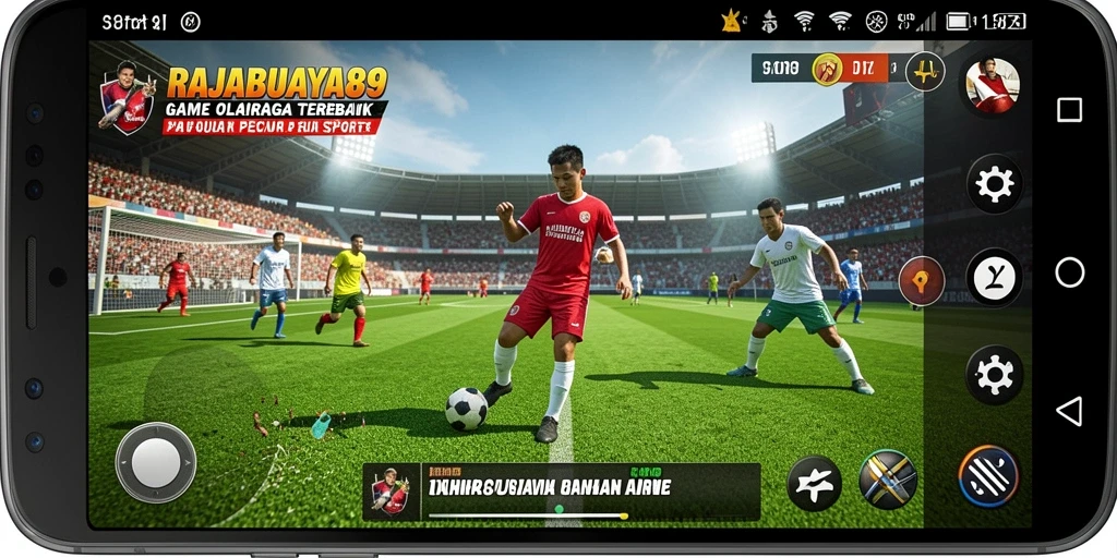 Screenshot gameplay RAJABUAYA89 menampilkan aksi olahraga yang seru dan menegangkan.