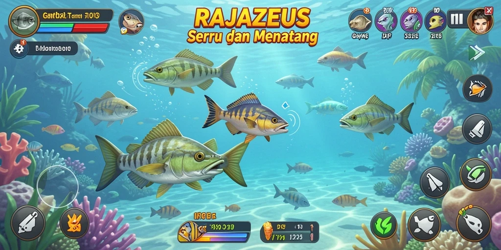 Gameplay RAJAZEUS yang menarik dengan aksi tembak ikan.