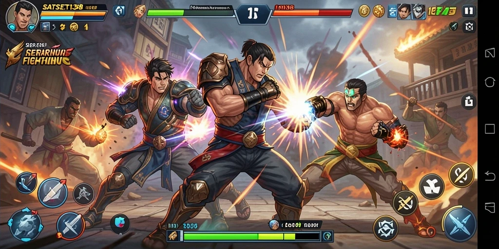 Tampilan gameplay seru dalam pertarungan SATSET138.
