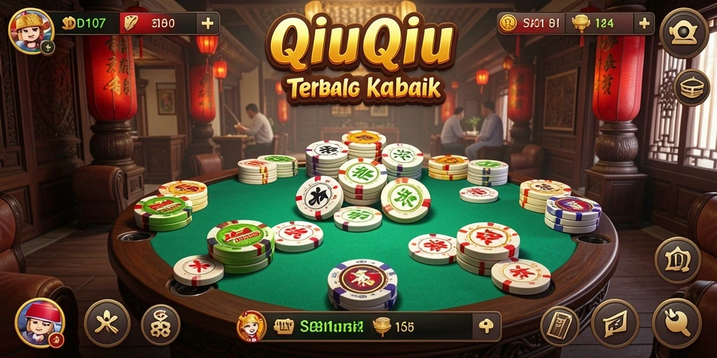 Tampilan gameplay menarik dari SD107 saat bermain QiuQiu bersama teman.